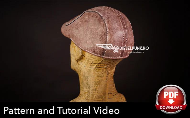 图片[3]-手工皮具图纸 鸭舌帽di122-皮艺果手工皮具图纸