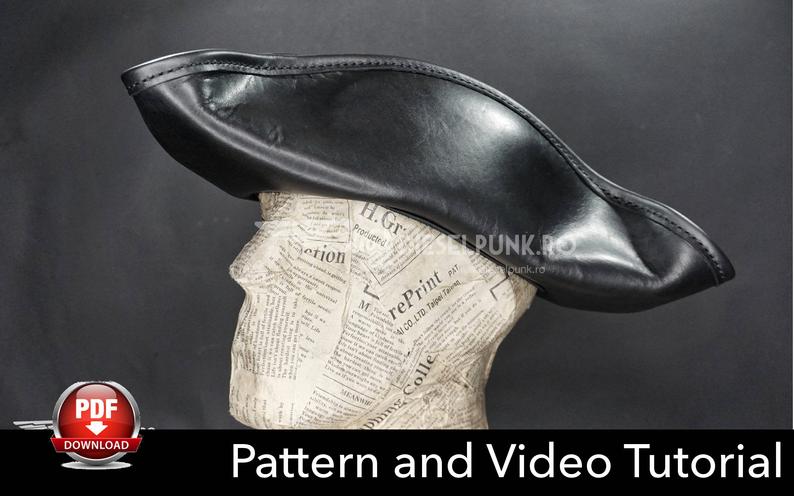 图片[2]-手工皮具图纸 海盗帽di123-皮艺果手工皮具图纸