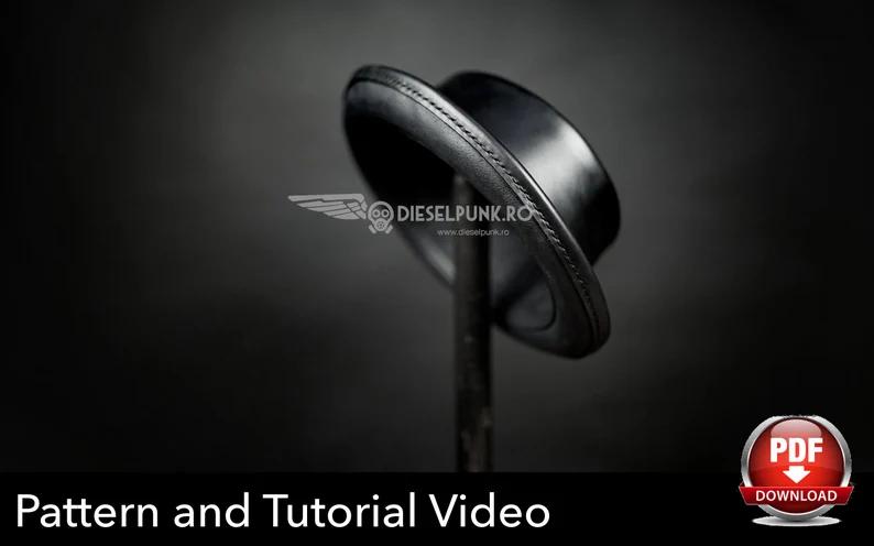 图片[2]-手工皮具图纸 出行帽di126-皮艺果手工皮具图纸