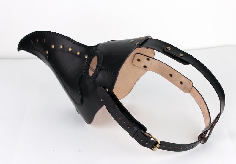 图片[2]-手工皮具图纸 鸟嘴面具di091-4-皮艺果手工皮具图纸