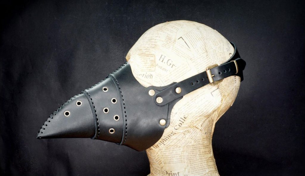 图片[1]-手工皮具图纸 鸟嘴面具di091-7-皮艺果手工皮具图纸