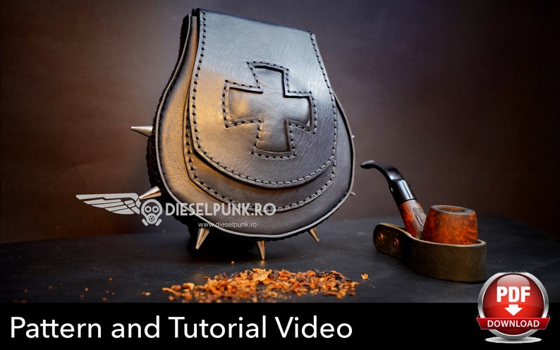 图片[3]-手工皮具图纸 瘟疫三件套di091-8-皮艺果手工皮具图纸