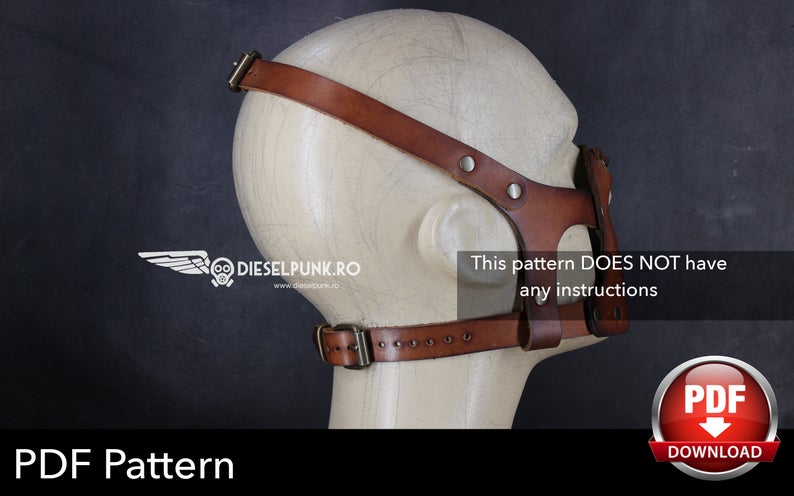 图片[2]-手工皮具图纸 囚犯面具di134-皮艺果手工皮具图纸