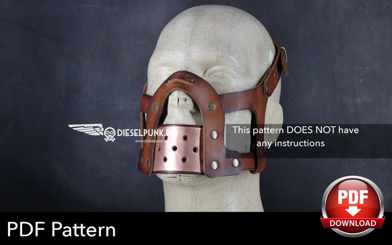 图片[3]-手工皮具图纸 囚犯面具di134-皮艺果手工皮具图纸