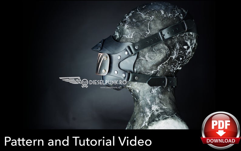 图片[2]-手工皮具图纸 防毒面具di135-皮艺果手工皮具图纸