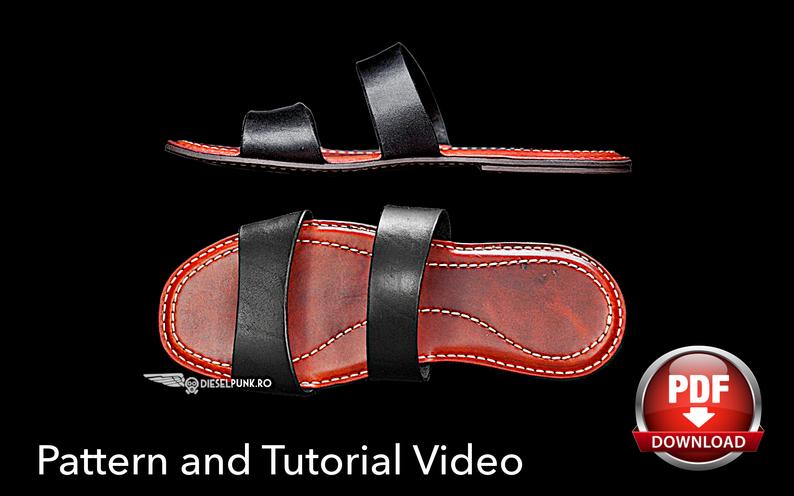 手工皮具图纸 凉拖di110-皮艺果手工皮具图纸