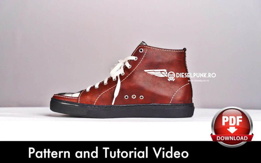 图片[1]-手工皮具图纸 休闲鞋di166-皮艺果手工皮具图纸