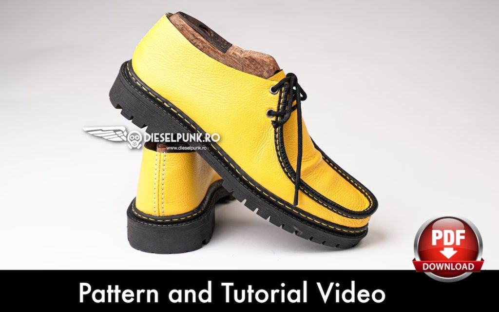 图片[1]-手工皮具图纸 休闲鞋di174-皮艺果手工皮具图纸