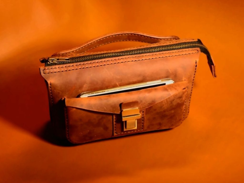 图片[1]-手工皮具图纸 手拿包gi016-皮艺果手工皮具图纸