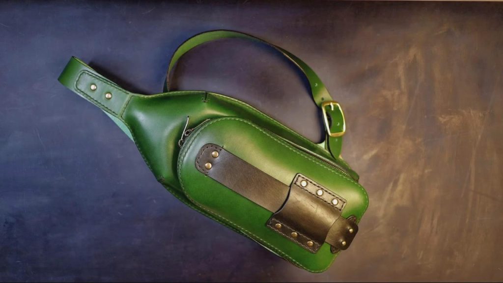 图片[1]-手工皮具图纸 胸挎包gi020-皮艺果手工皮具图纸