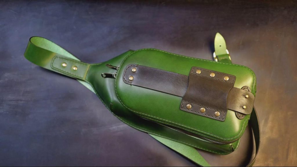 图片[2]-手工皮具图纸 胸挎包gi020-皮艺果手工皮具图纸