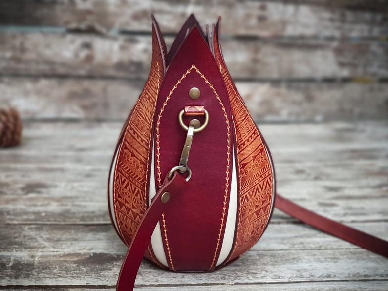 图片[3]-手工皮具图纸 郁金香包el003-皮艺果手工皮具图纸