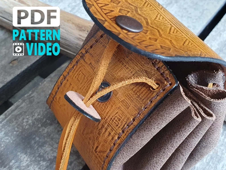 图片[3]-手工皮具图纸 零钱包el008-皮艺果手工皮具图纸