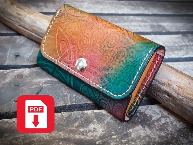 图片[2]-手工皮具图纸 卡钱包el013-皮艺果手工皮具图纸