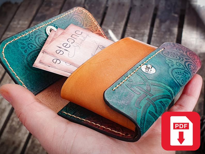 图片[3]-手工皮具图纸 卡钱包el013-皮艺果手工皮具图纸