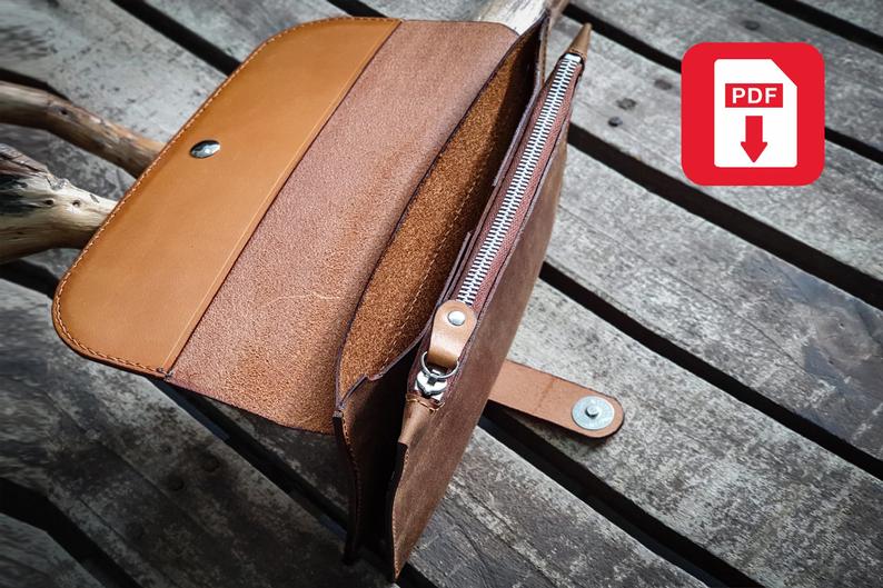 图片[2]-手工皮具图纸 卡钱包el016-皮艺果手工皮具图纸