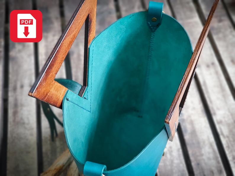 图片[2]-手工皮具图纸 手提包el025-皮艺果手工皮具图纸