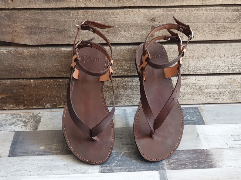 图片[2]-手工皮具图纸 凉鞋el027-皮艺果手工皮具图纸