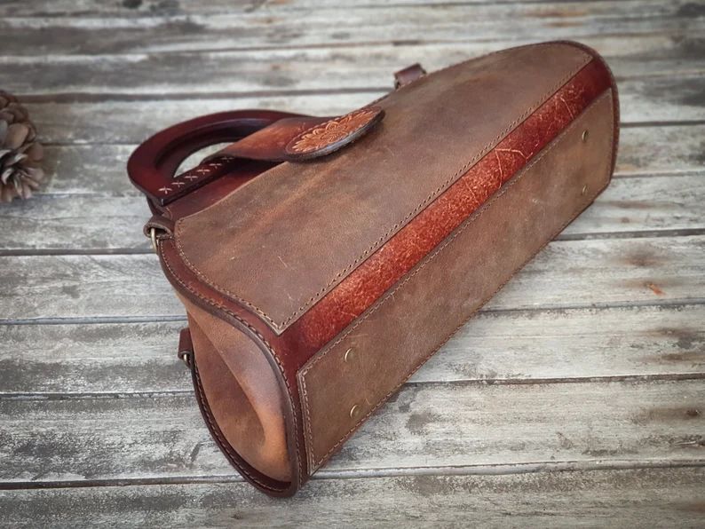 图片[3]-手工皮具图纸 手提包el031-皮艺果手工皮具图纸