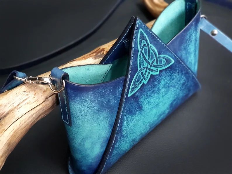 图片[2]-手工皮具图纸 三角包el033-皮艺果手工皮具图纸