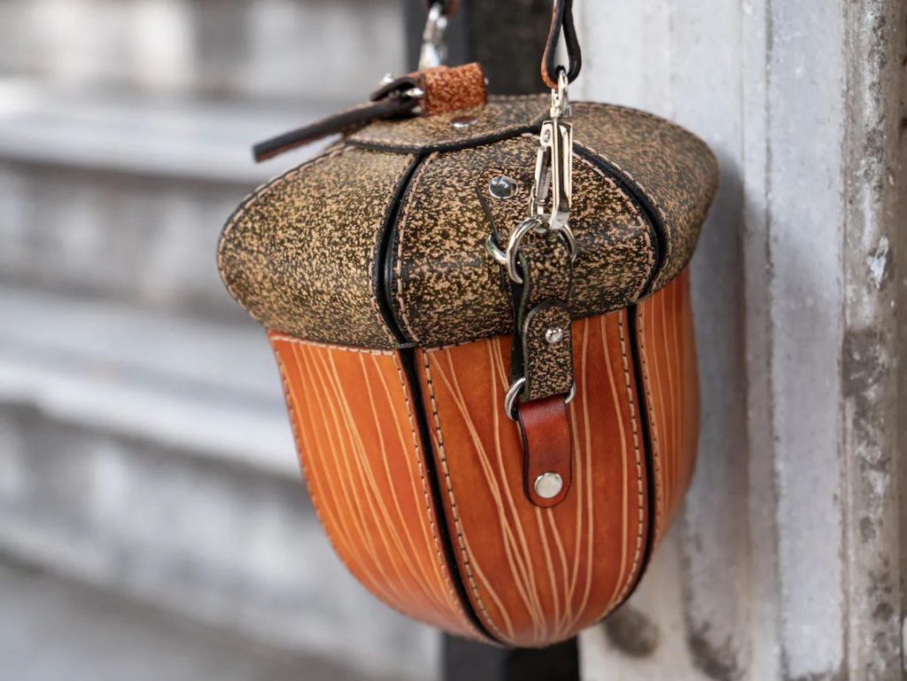 图片[1]-手工皮具图纸 松果包el039-皮艺果手工皮具图纸