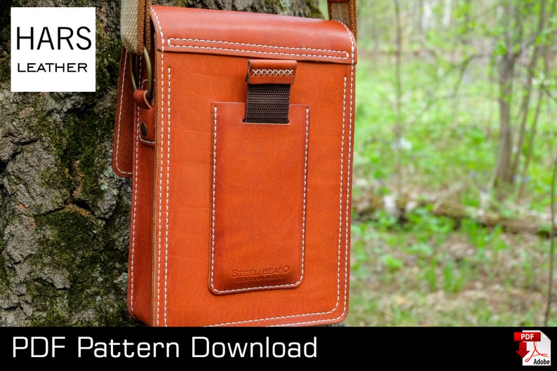 图片[2]-手工皮具图纸 单肩包hp007-皮艺果手工皮具图纸