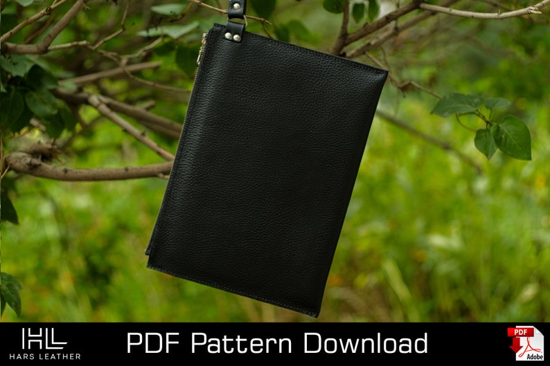 手工皮具图纸 手拿包hp008-皮艺果手工皮具图纸