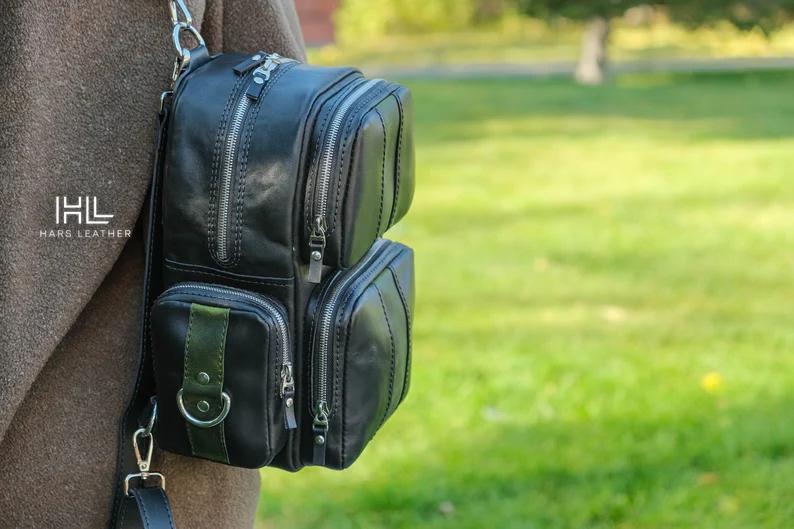 图片[2]-手工皮具图纸 双肩包hp009-皮艺果手工皮具图纸