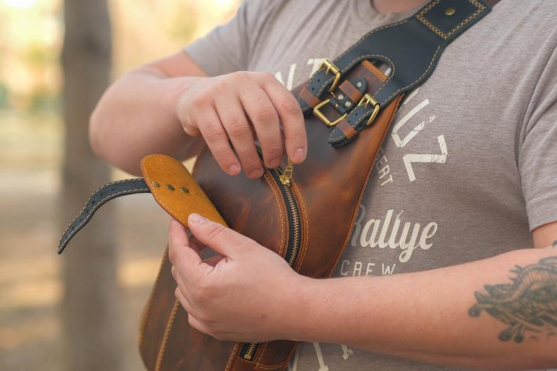 图片[2]-手工皮具图纸 胸挎包hp013-皮艺果手工皮具图纸