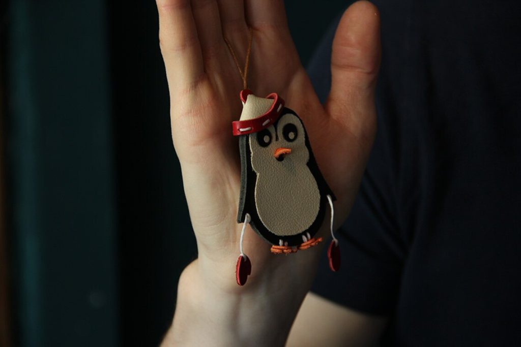 图片[2]-手工皮具图纸 企鹅挂件hb016-皮艺果手工皮具图纸