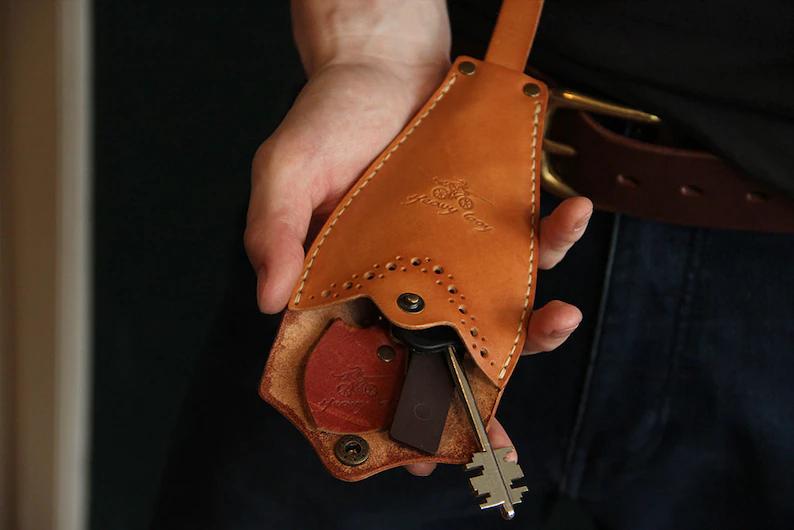 图片[3]-手工皮具图纸 钥匙包hb018-皮艺果手工皮具图纸