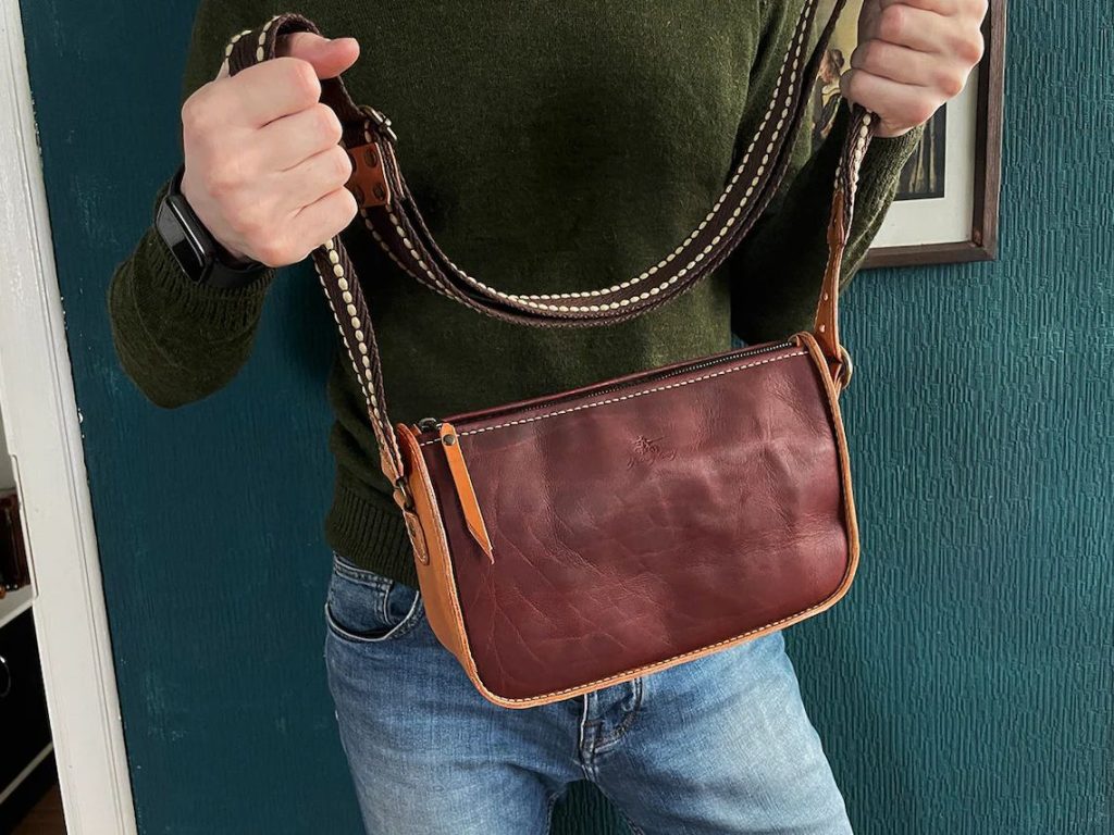 图片[1]-手工皮具图纸 挎包hb025-皮艺果手工皮具图纸