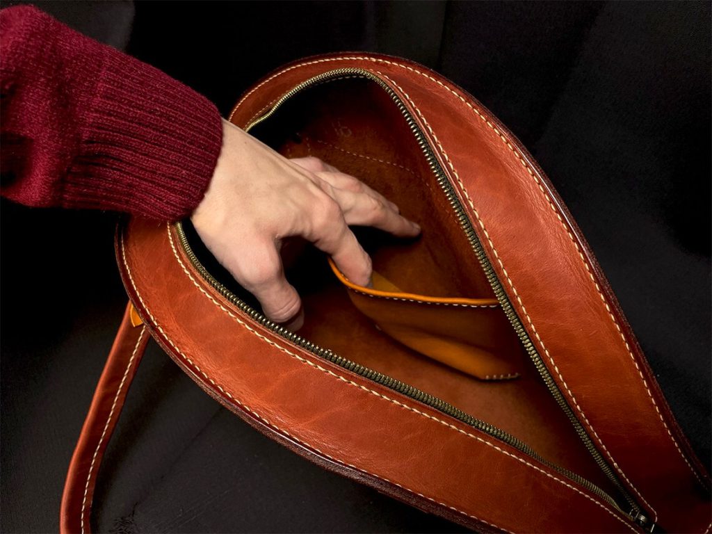 图片[3]-手工皮具图纸 半月手提包hb027-皮艺果手工皮具图纸