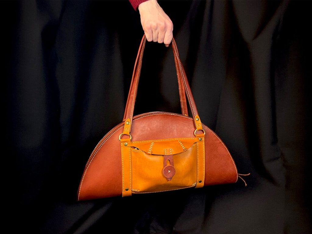 图片[2]-手工皮具图纸 半月手提包hb027-皮艺果手工皮具图纸