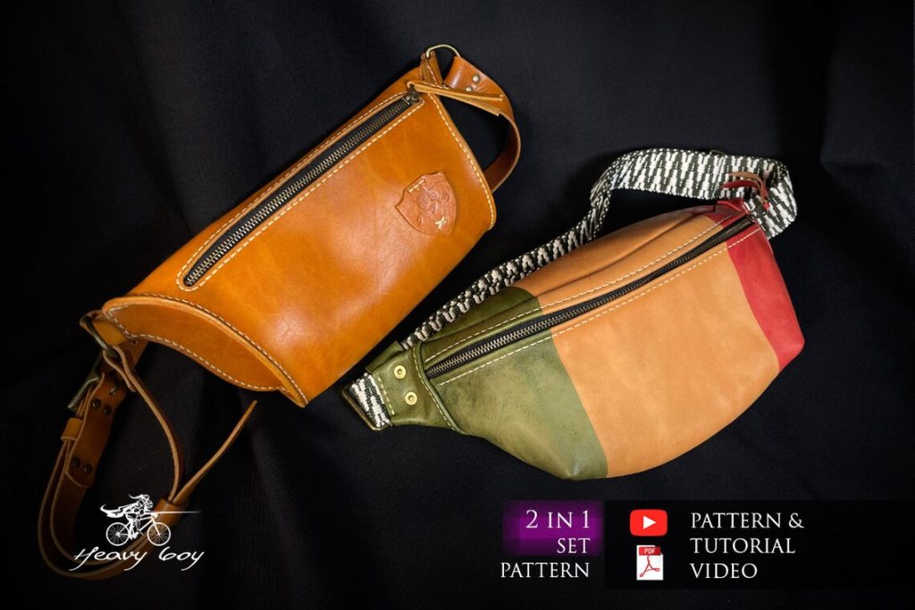 图片[1]-手工皮具图纸 腰包hb028-皮艺果手工皮具图纸