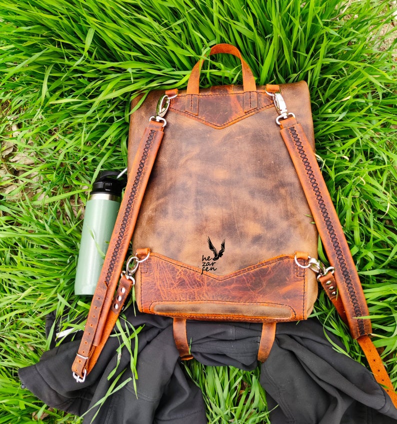 图片[3]-手工皮具图纸 双肩包he008-皮艺果手工皮具图纸