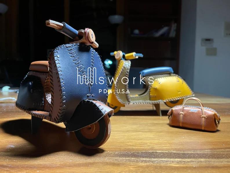 图片[2]-手工皮具图纸 摩托车hi005-皮艺果手工皮具图纸