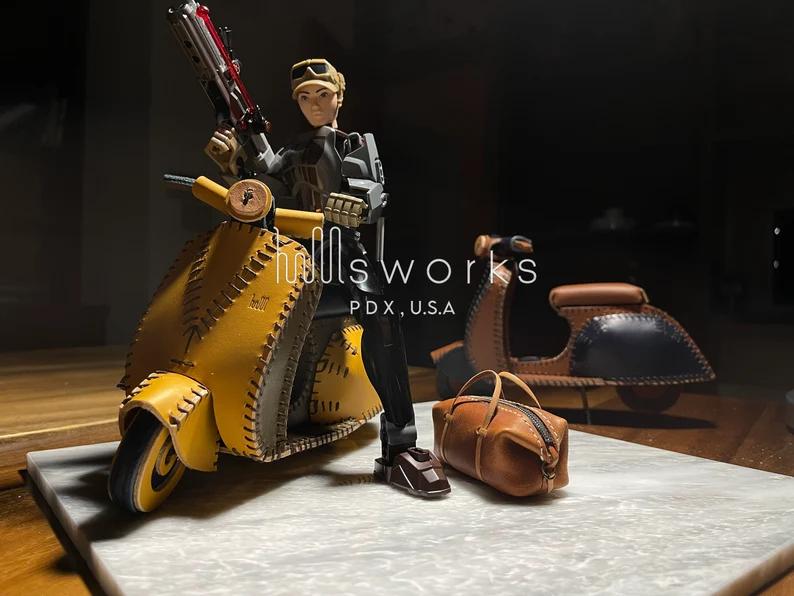 图片[3]-手工皮具图纸 摩托车hi005-皮艺果手工皮具图纸