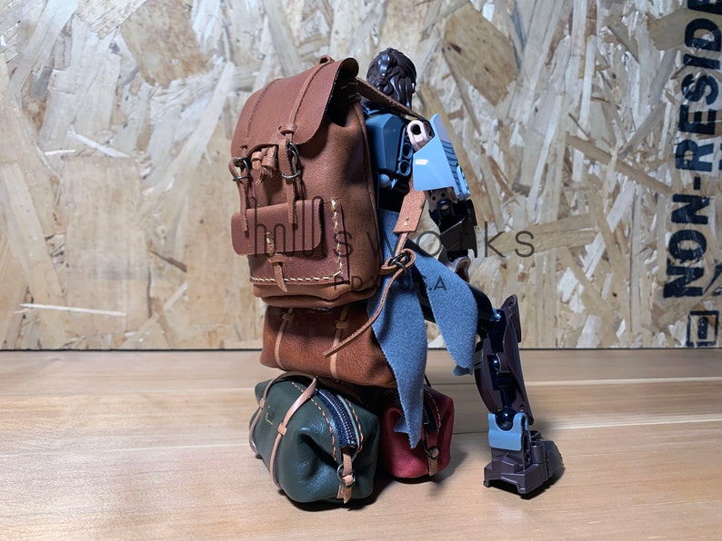 图片[2]-手工皮具图纸 mini双肩包hi008-皮艺果手工皮具图纸