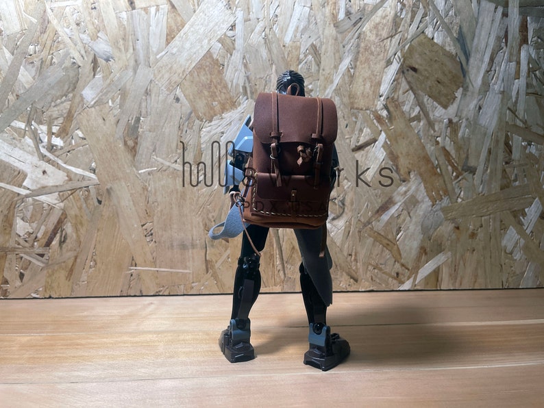 图片[3]-手工皮具图纸 mini双肩包hi008-皮艺果手工皮具图纸