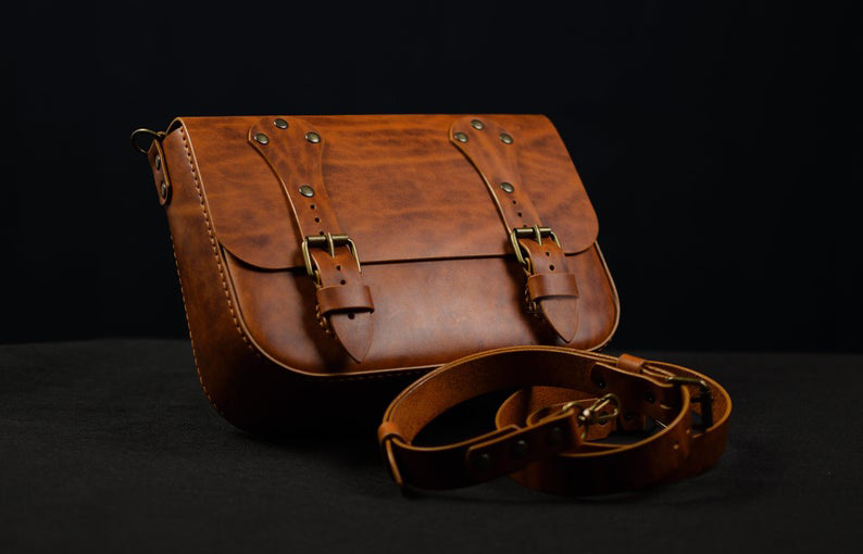 图片[3]-手工皮具图纸 邮差包hw001-皮艺果手工皮具图纸