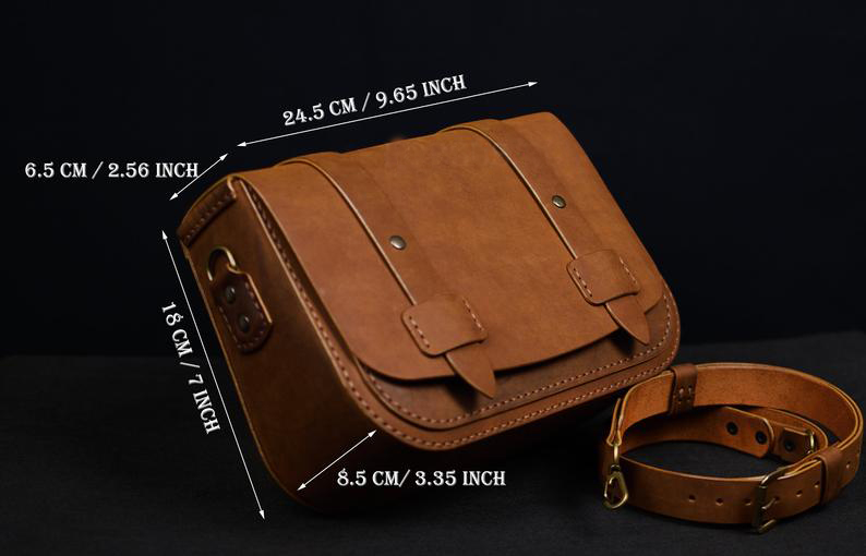 图片[2]-手工皮具图纸 邮差包hw002-皮艺果手工皮具图纸