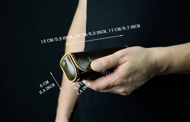 手工皮具图纸 眼镜盒hw005-皮艺果手工皮具图纸