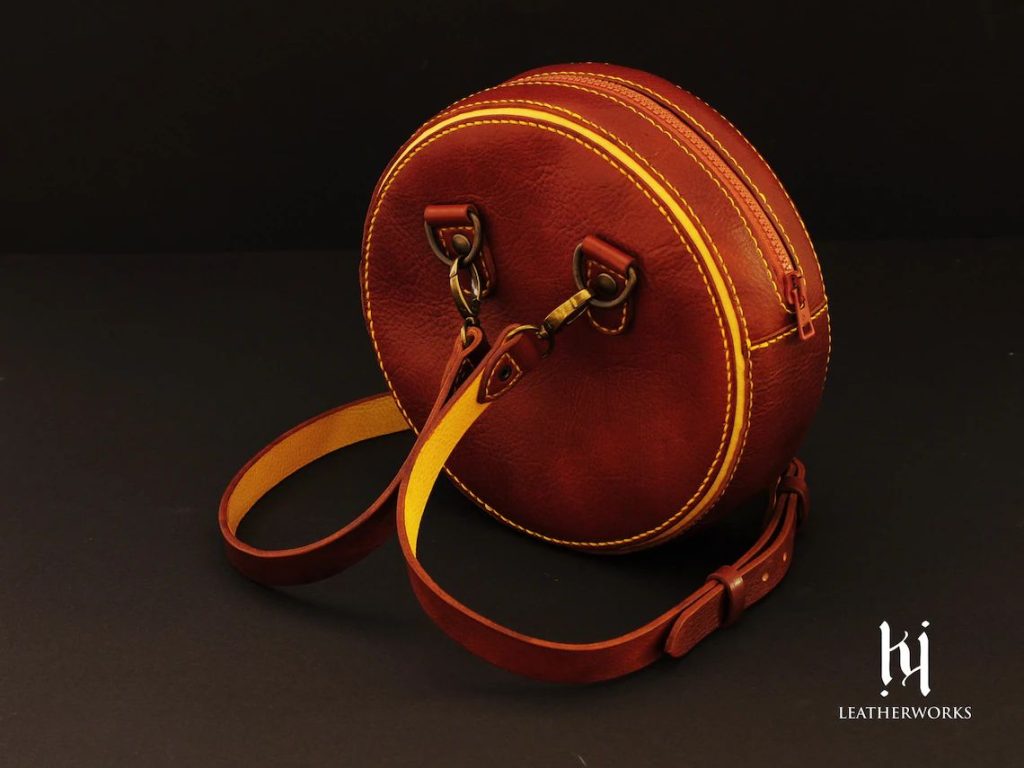 图片[2]-手工皮具图纸 太阳神圆包 kw007-皮艺果手工皮具图纸