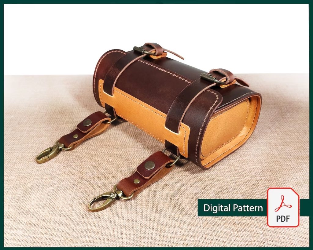 图片[3]-手工皮具图纸 骑行包ki001-皮艺果手工皮具图纸