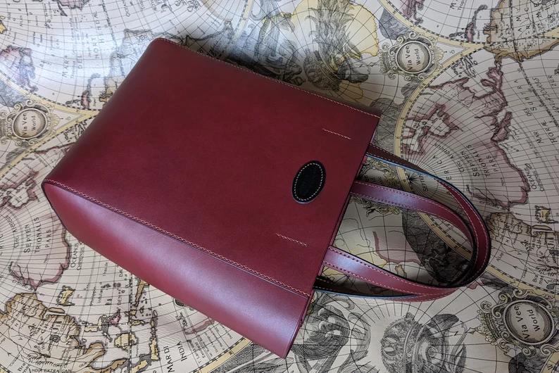 图片[2]-手工皮具图纸 托特包ls005-皮艺果手工皮具图纸