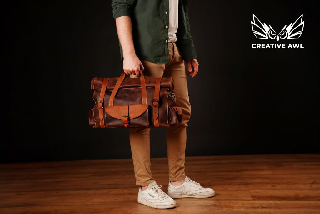 图片[1]-手工皮具图纸 旅行包ca167-皮艺果手工皮具图纸