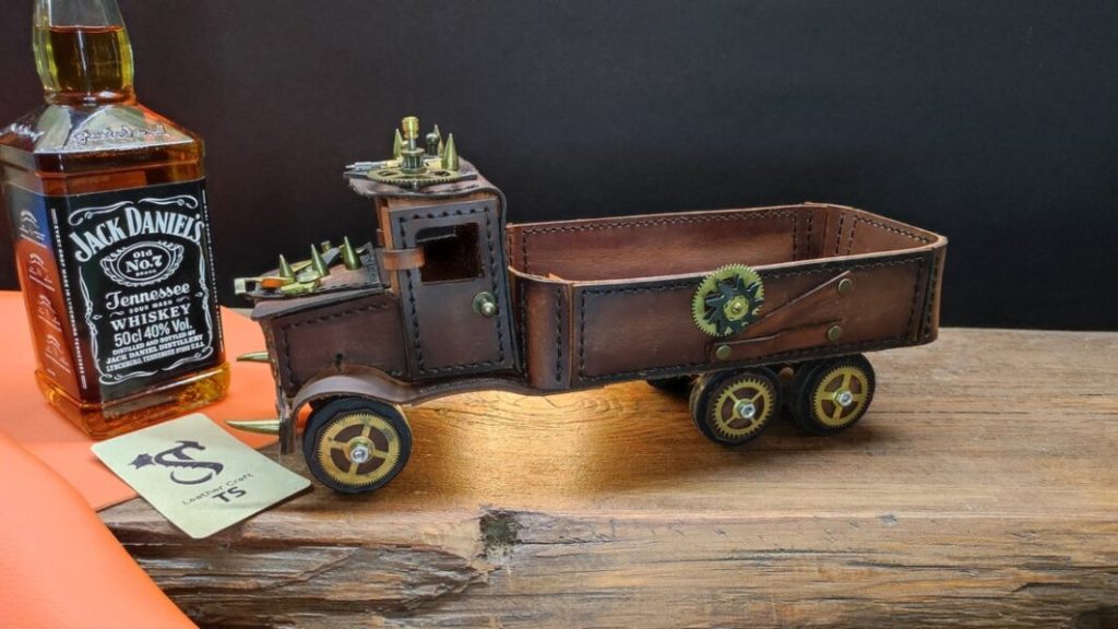 图片[1]-手工皮具图纸 皮卡车ts001-皮艺果手工皮具图纸