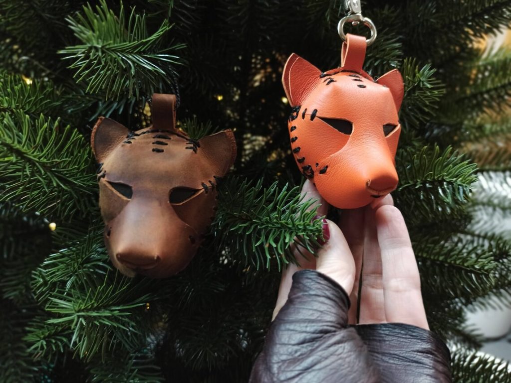 图片[1]-手工皮具图纸 老虎挂件ts002-皮艺果手工皮具图纸