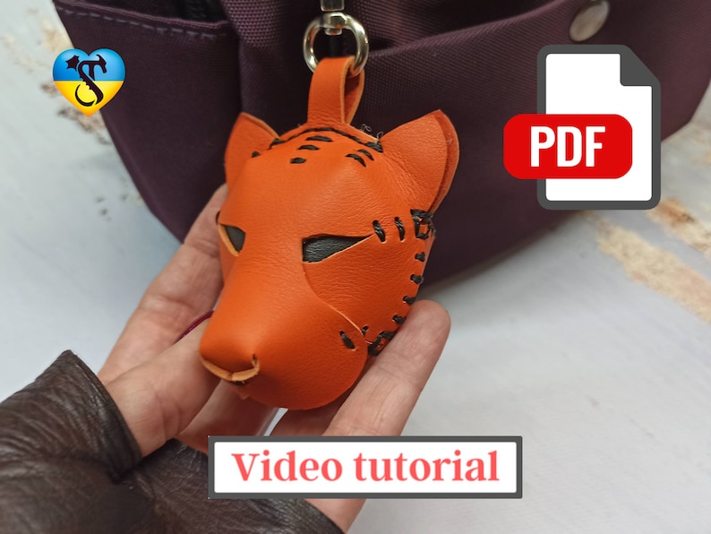 图片[2]-手工皮具图纸 老虎挂件ts002-皮艺果手工皮具图纸